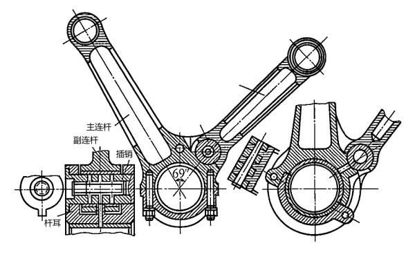 v型柴油机连杆形式（单缸柴油机连杆安装图）