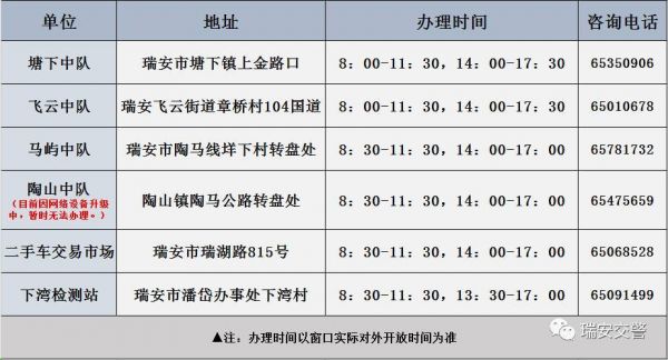 瑞安车年检几点上班（瑞安车检所工作时间）