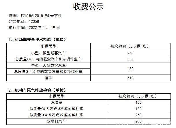 6年内年检费用（6年后年检费用）