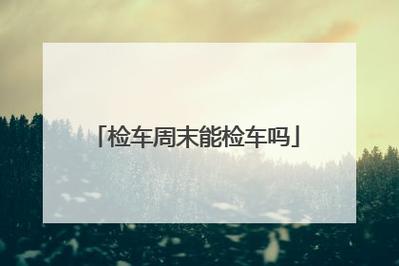 周日可以年检吗（周日能检车吗?）-图3