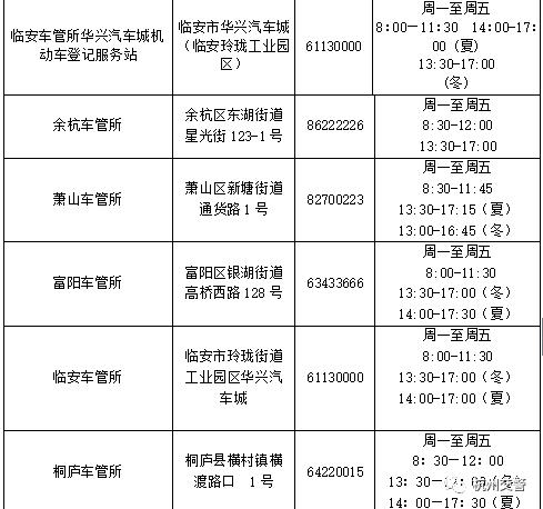 杭州年检电话（杭州年检上班时间）-图1