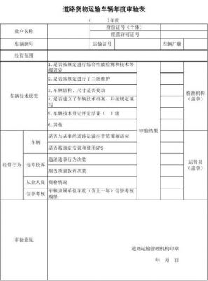 年检验车表格（检车年检表）-图2